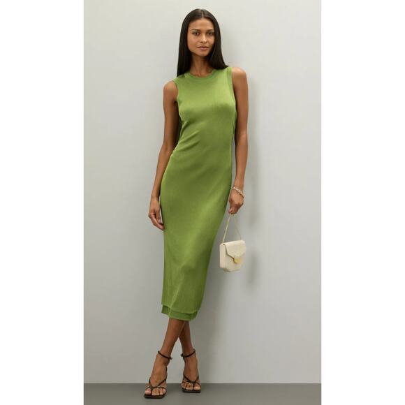 Atlein x RTR Green Knit Midi Dress - Picture 1 of 9
